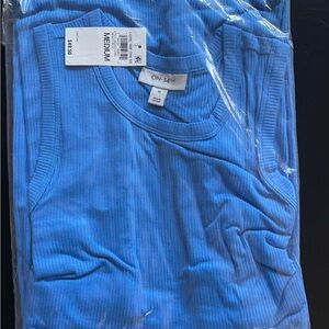 Macy's Ribbed Midi Dress in Bright Blue